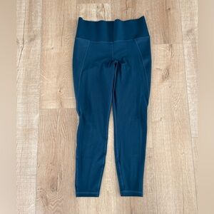Old Navy Active Elevate Leggings Built-In Sculpt Teal Blue High Rise L